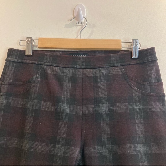 SANCTUARY  Sz M Runway Plaid Pull On Faux Pockets Leggings by Anthropologie - Picture 3 of 12